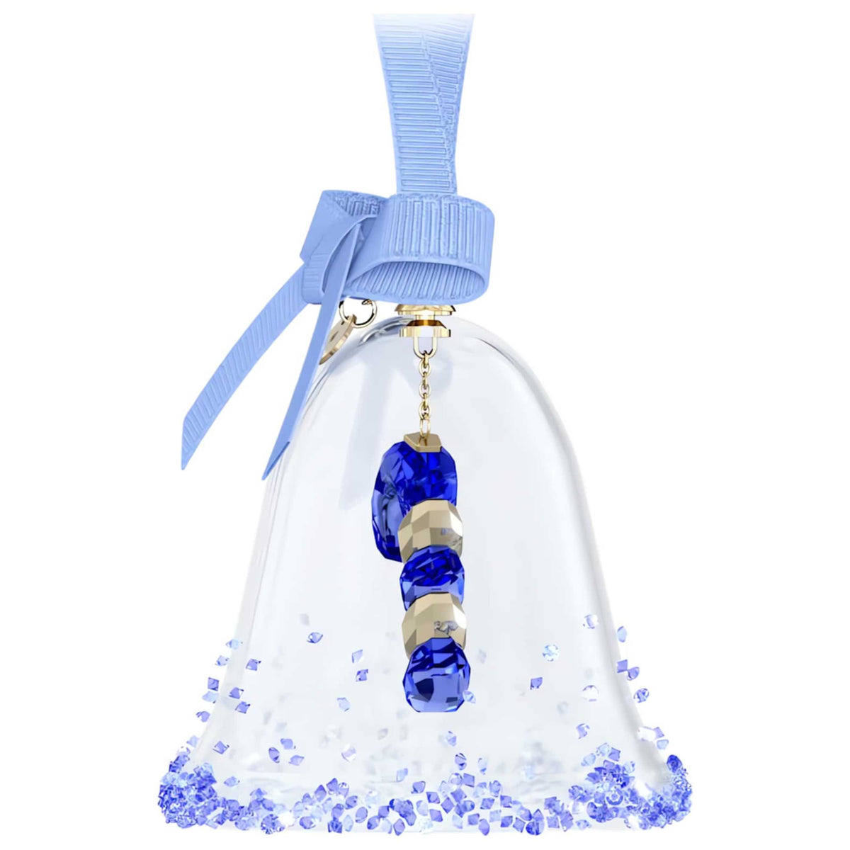 קישוט Holiday Cheers: Bell עם קריסטלים כחולים של Swarovski