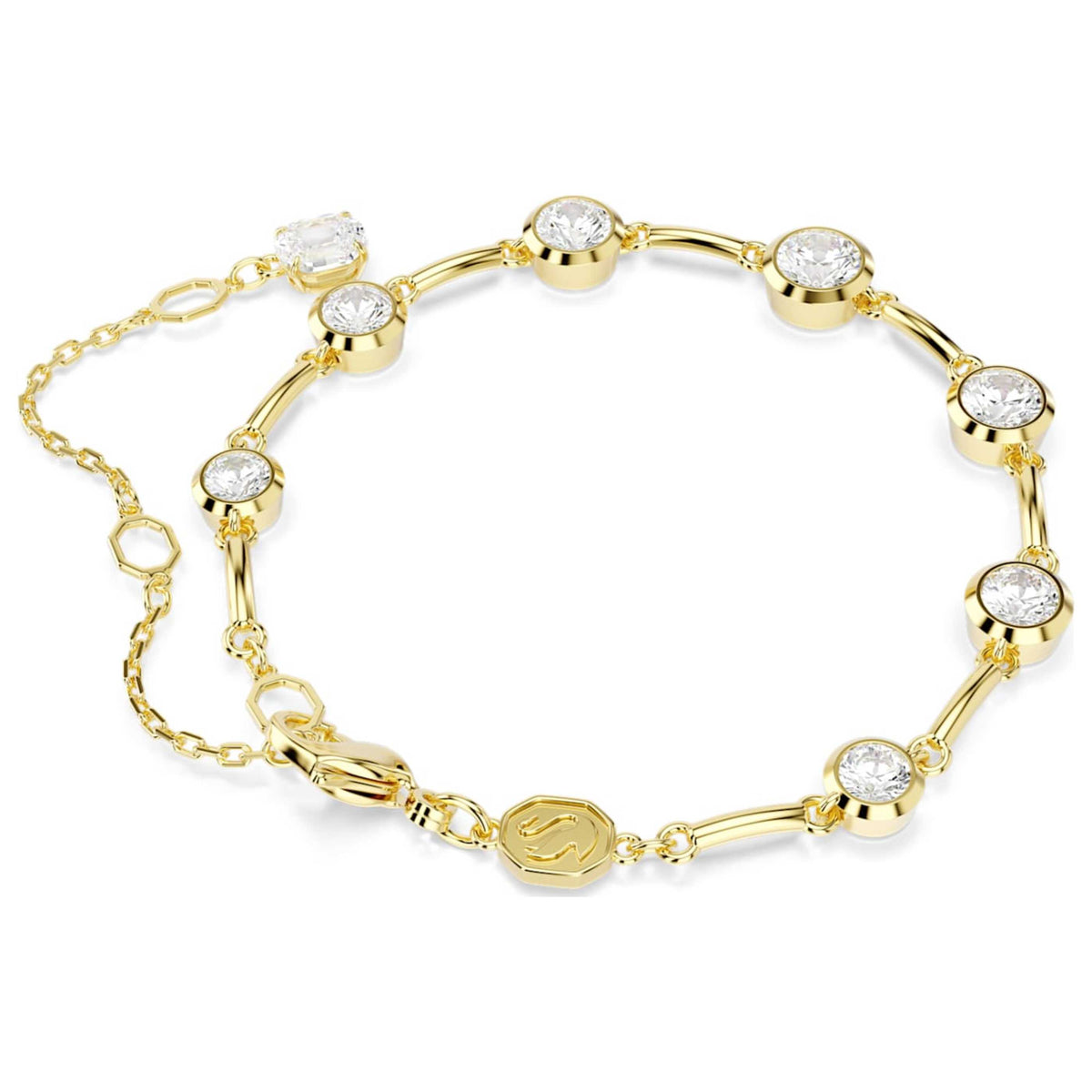 Swarovski Women's Imber White Crystal 18K Gold Tone Plated Necklace 5705465