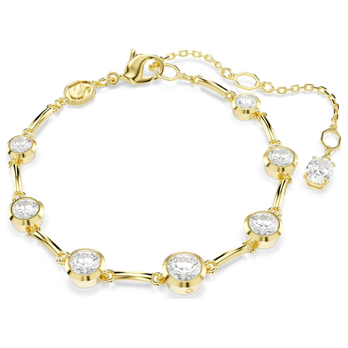Swarovski Women's Imber White Crystal 18K Gold Tone Plated Necklace 5705465