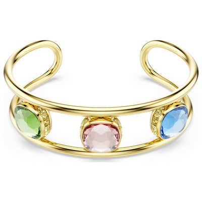 צמיד פתוח Chroma עם קריסטלים ירוקים של Swarovski
