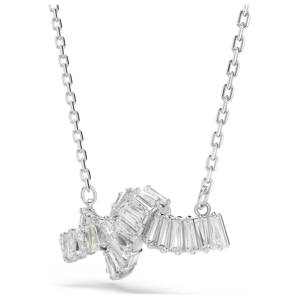 שרשרת Matrix עם קריסטלים לבנים של Swarovski