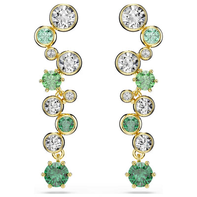 עגילי Constella עם קריסטלים ירוקים של Swarovski