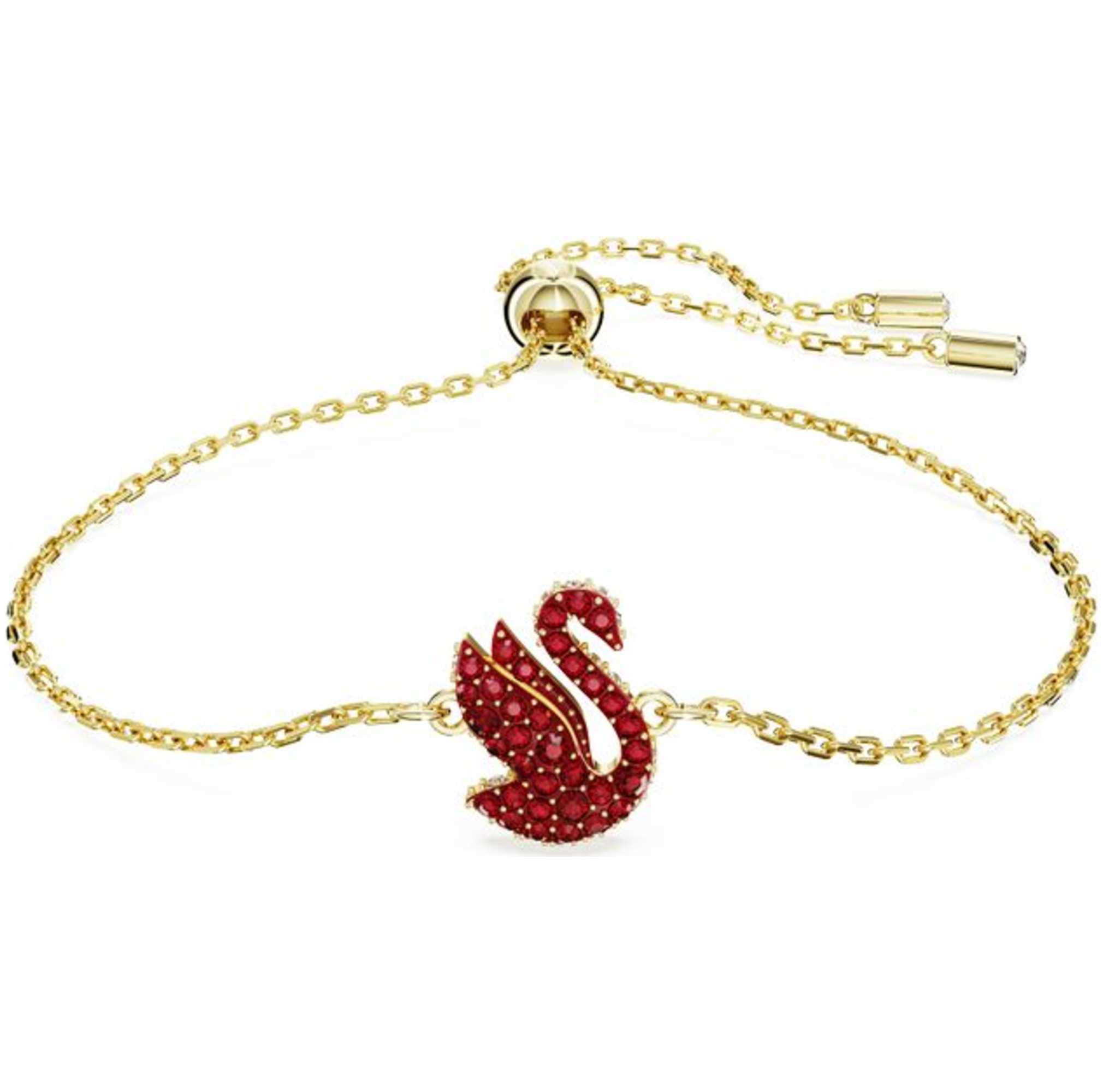 צמיד Swan עם קריסטל אדום של Swarovski