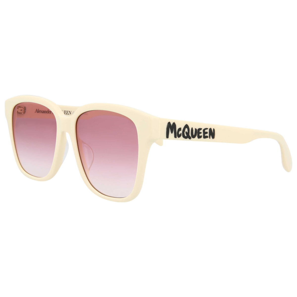 משקפי שמש Alexander McQueen דגם Core לנשים 56 מ״מ בצבע לבן