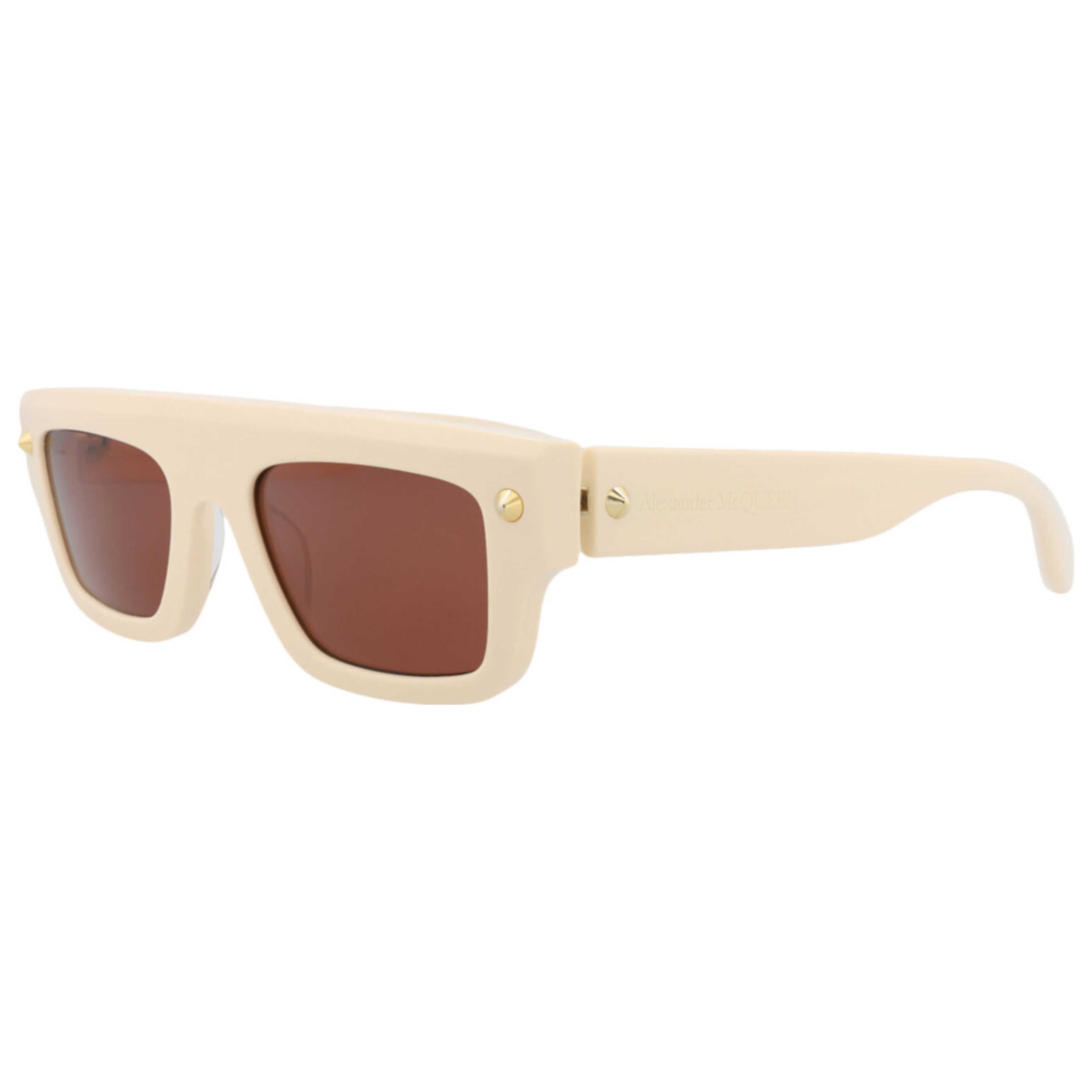 משקפי שמש Alexander McQueen דגם Am0427S יוניסקס 52 מ״מ בצבע Ivory