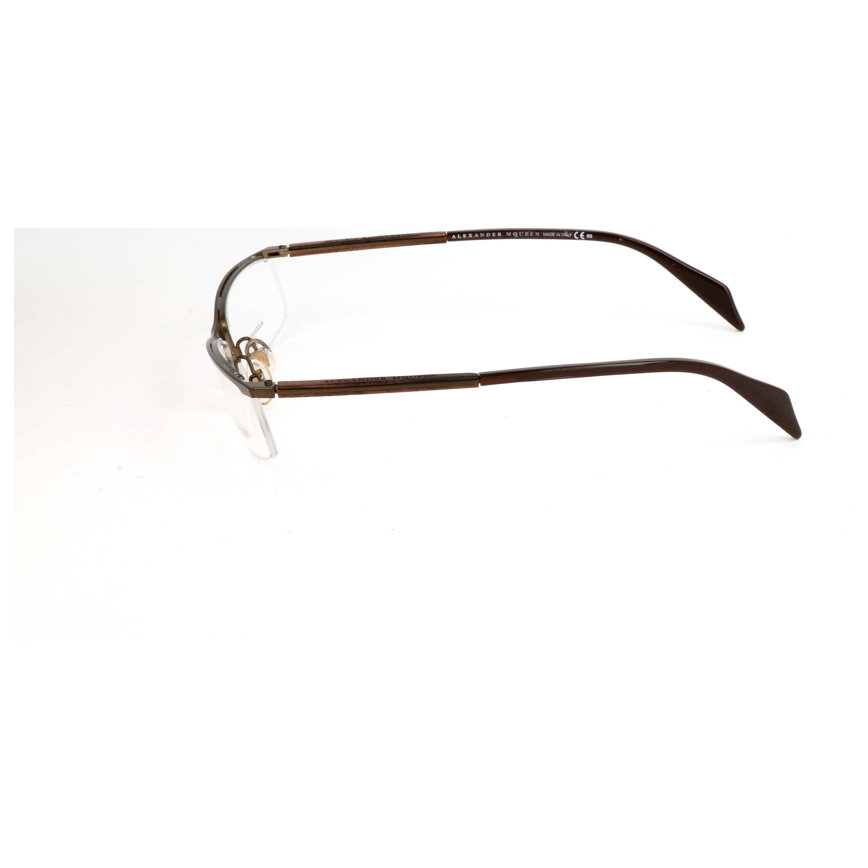 משקפי ראייה Alexander McQueen דגם Amq יוניסקס 53 מ״מ בצבע ברונזה