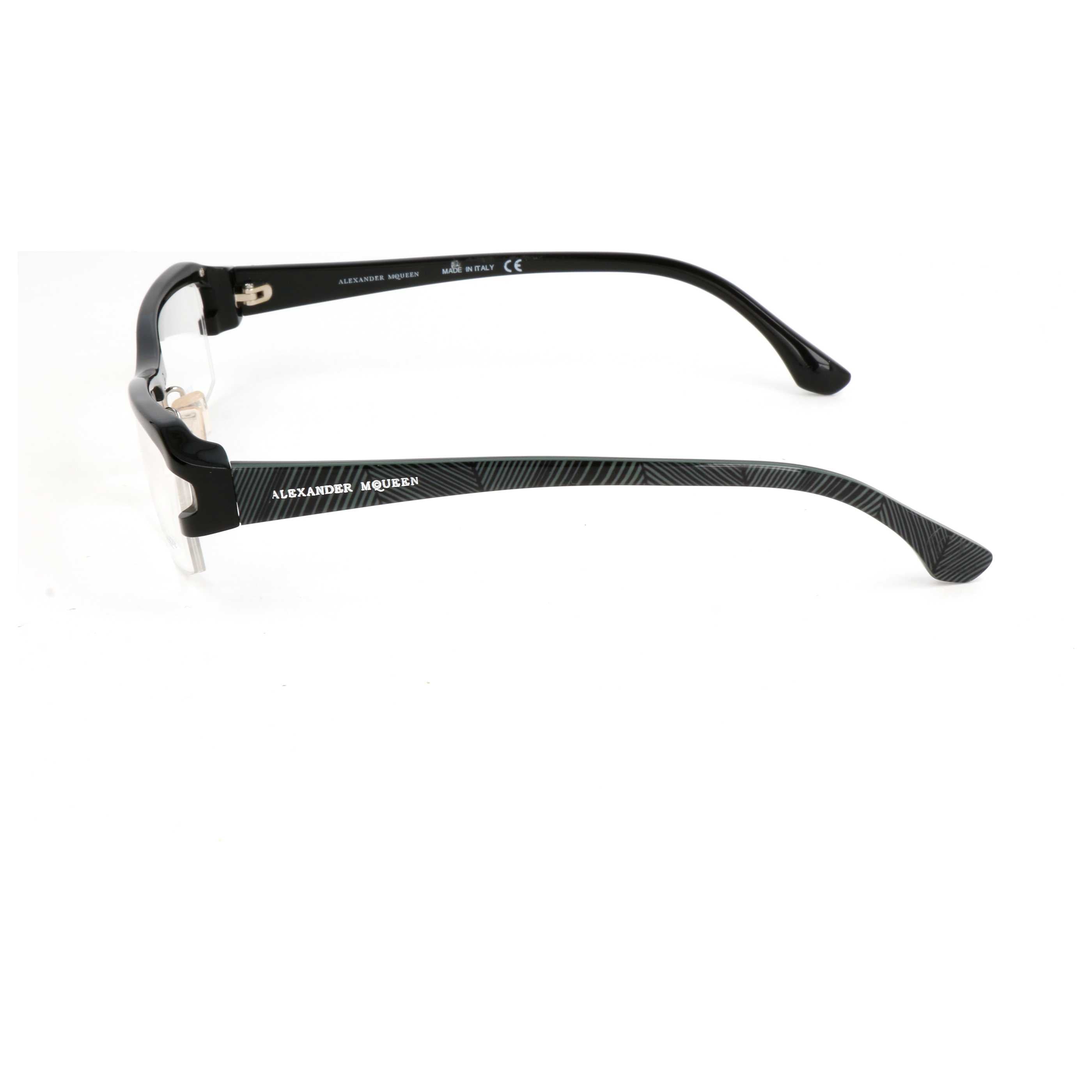 משקפי ראייה Alexander McQueen דגם Amq יוניסקס 53 מ״מ בצבע שחור