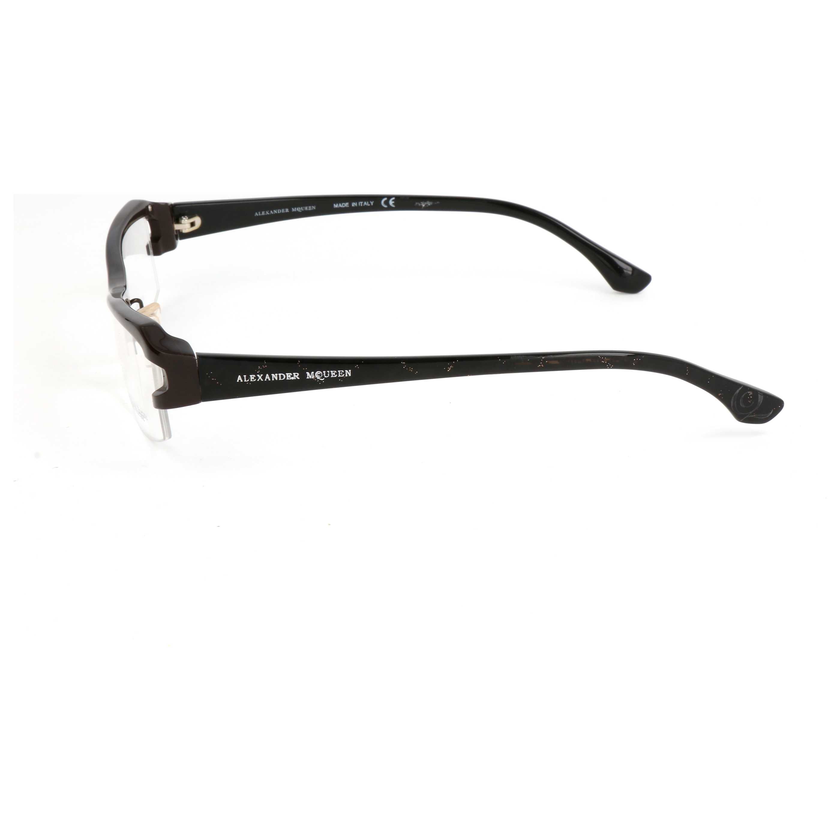 משקפי ראייה Alexander McQueen דגם Amq יוניסקס 53 מ״מ בצבע חום כהה