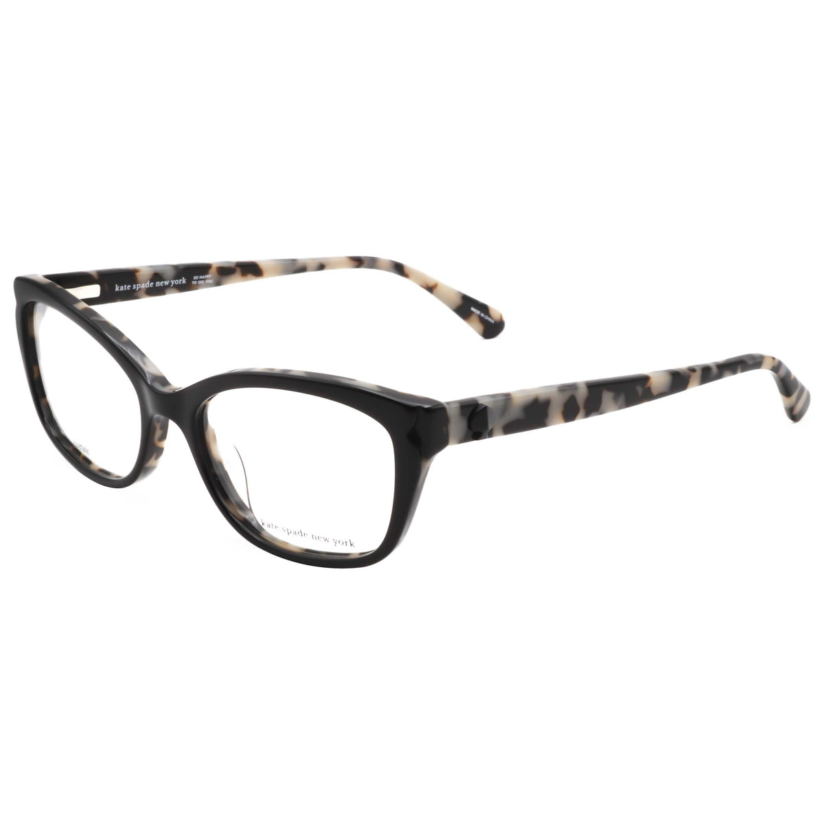 משקפי ראייה Kate Spade דגם Arabel לנשים 51 מ״מ בצבע שחור לבן הוואנה