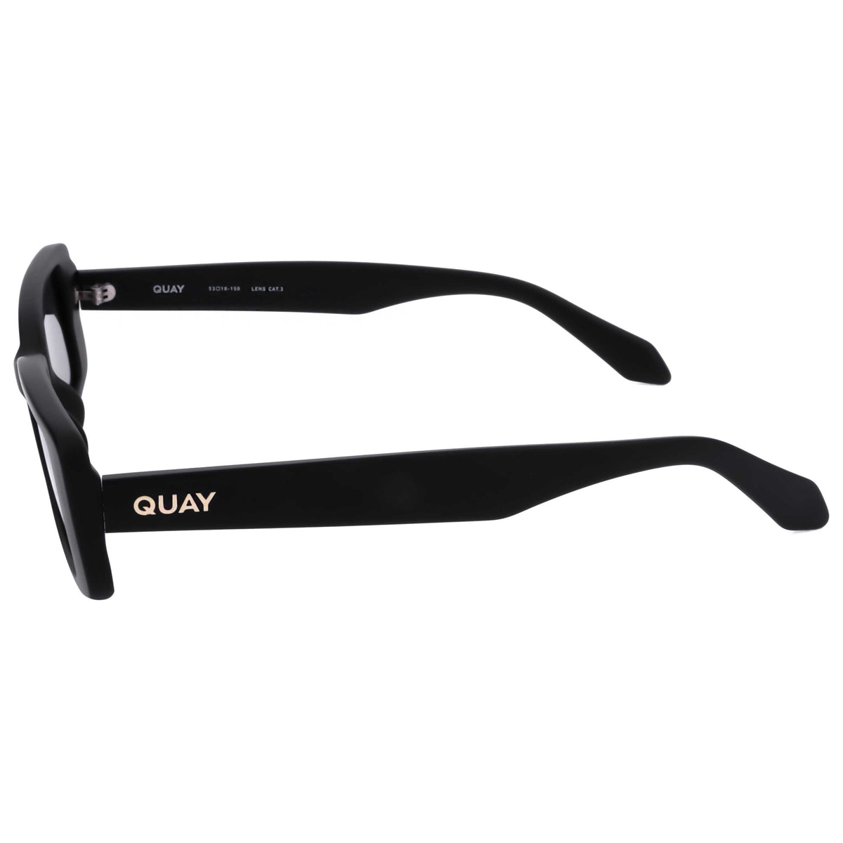 משקפי שמש Quay לנשים 53 מ״מ בצבע שחור מט