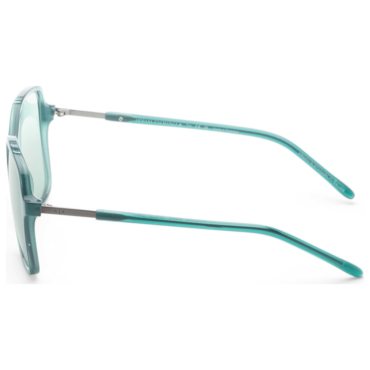 משקפי שמש Armani Exchange דגם AX4163S-8398-2-53 לנשים 53 מ״מ בצבע טורקיז אופל