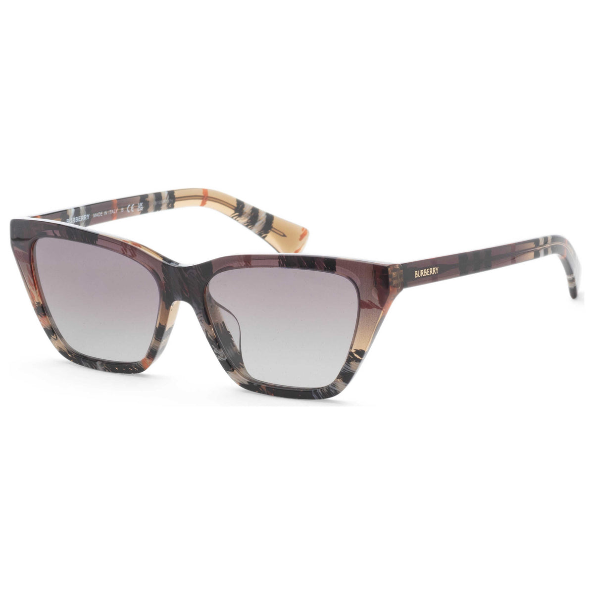 משקפי שמש Burberry דגם Be4468F לנשים 54 מ״מ בצבע Checker חום
