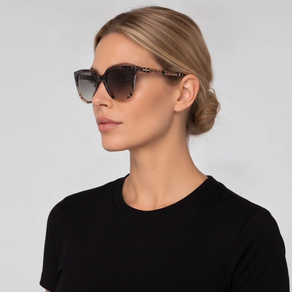 Burberry Women's 53mm Chcker Sand Sunglasses BE4469F-420211-53
