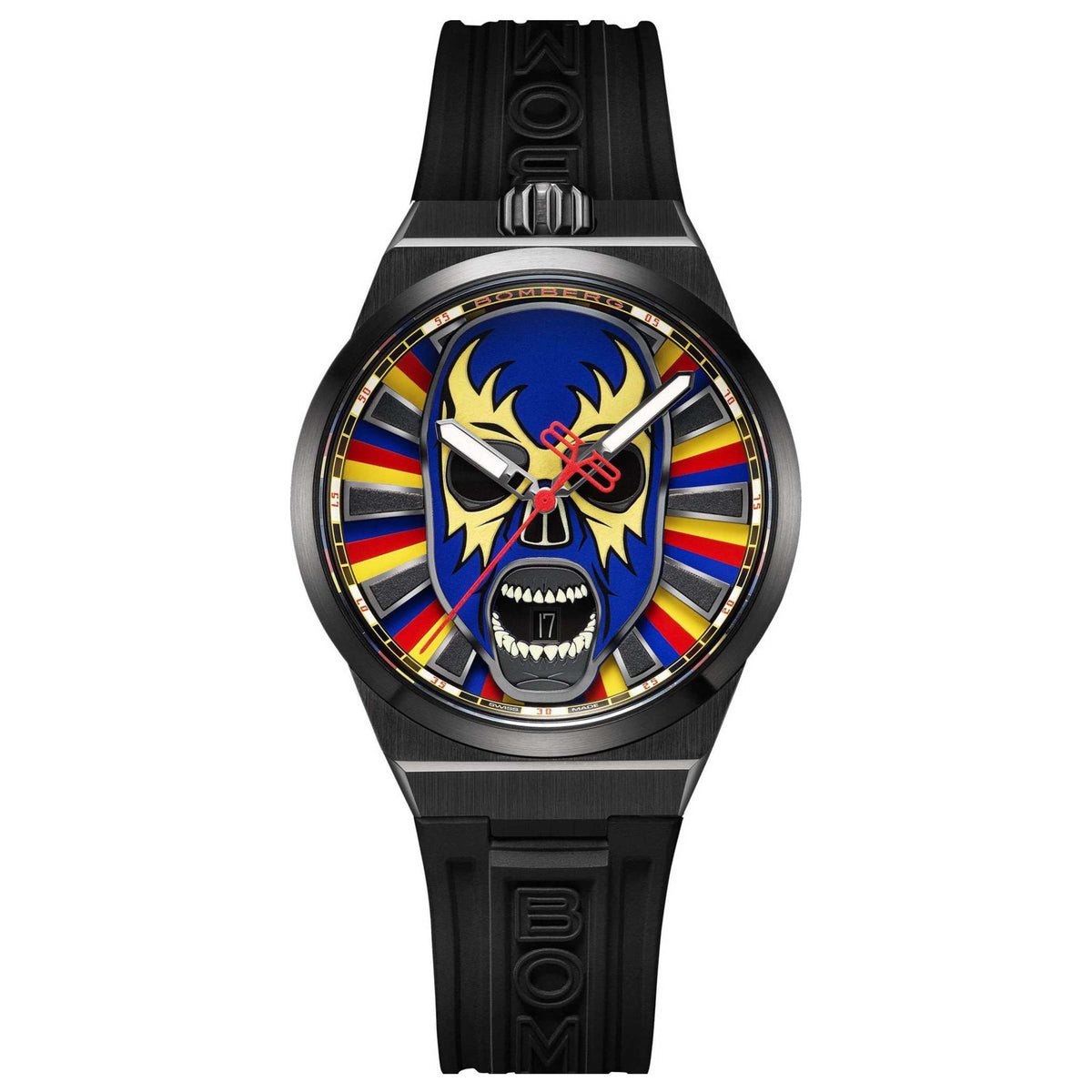 שעון Bomberg דגם BOLT-68 Neo Lucha Libre לגברים 43 מ״מ קוורץ
