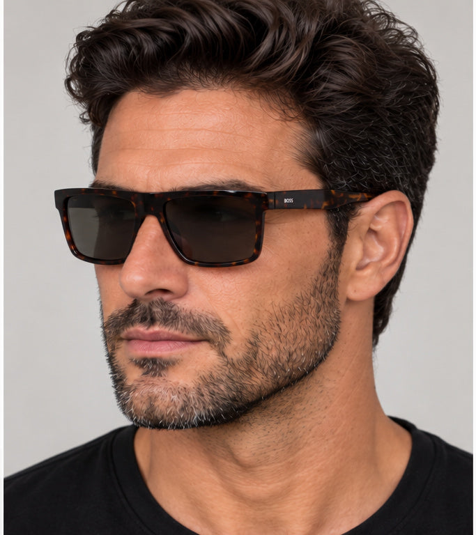משקפי שמש Hugo Boss לגברים 59 מ״מ בצבע הוואנה