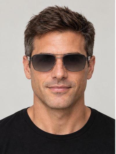 Hugo Boss Men's 60mm Black Dark Ruthenium Sunglasses BOSS1441OS-0ANS-WJ