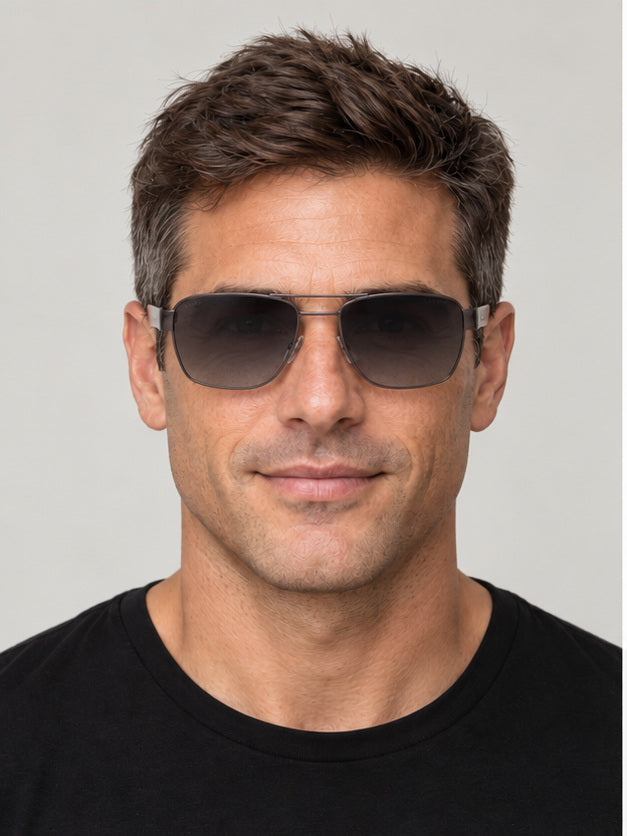 Hugo Boss Men's 60mm Black Dark Ruthenium Sunglasses BOSS1441OS-0ANS-WJ