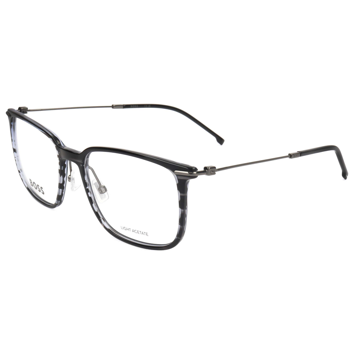 Hugo Boss Men's 56mm Striped Grey Ruthenium Eyeglasses BOSS1484-VQ7-56