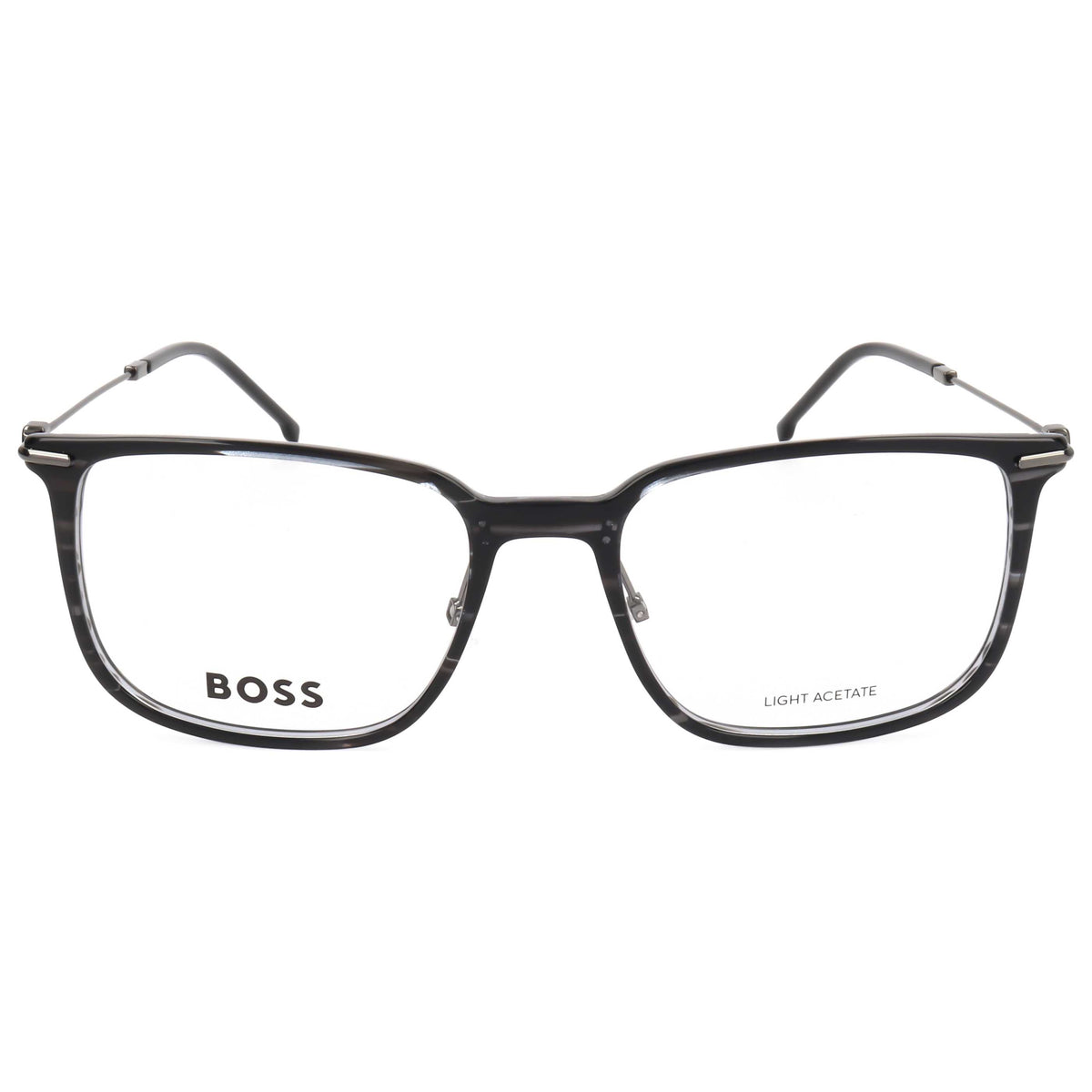 Hugo Boss Men's 56mm Striped Grey Ruthenium Eyeglasses BOSS1484-VQ7-56