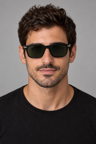 משקפי שמש Hugo Boss לגברים 55 מ״מ בצבע שחור