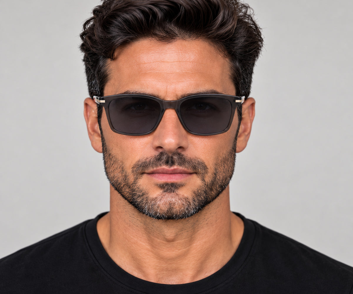 משקפי שמש Hugo Boss לגברים 56 מ״מ בצבע אפור