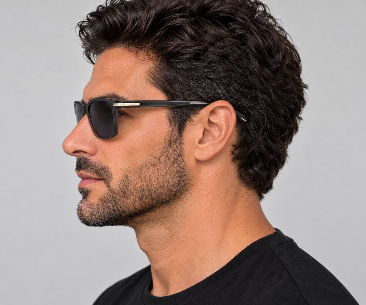 משקפי שמש Hugo Boss לגברים 56 מ״מ בצבע אפור
