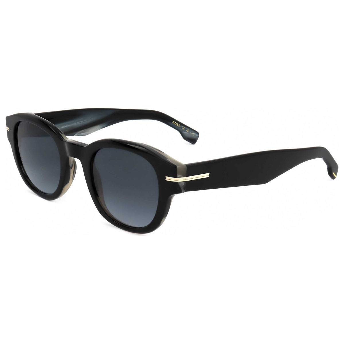 משקפי שמש Hugo Boss דגם BOSS1717-S-QF6-48 לגברים 48 מ״מ בצבע Black Striped