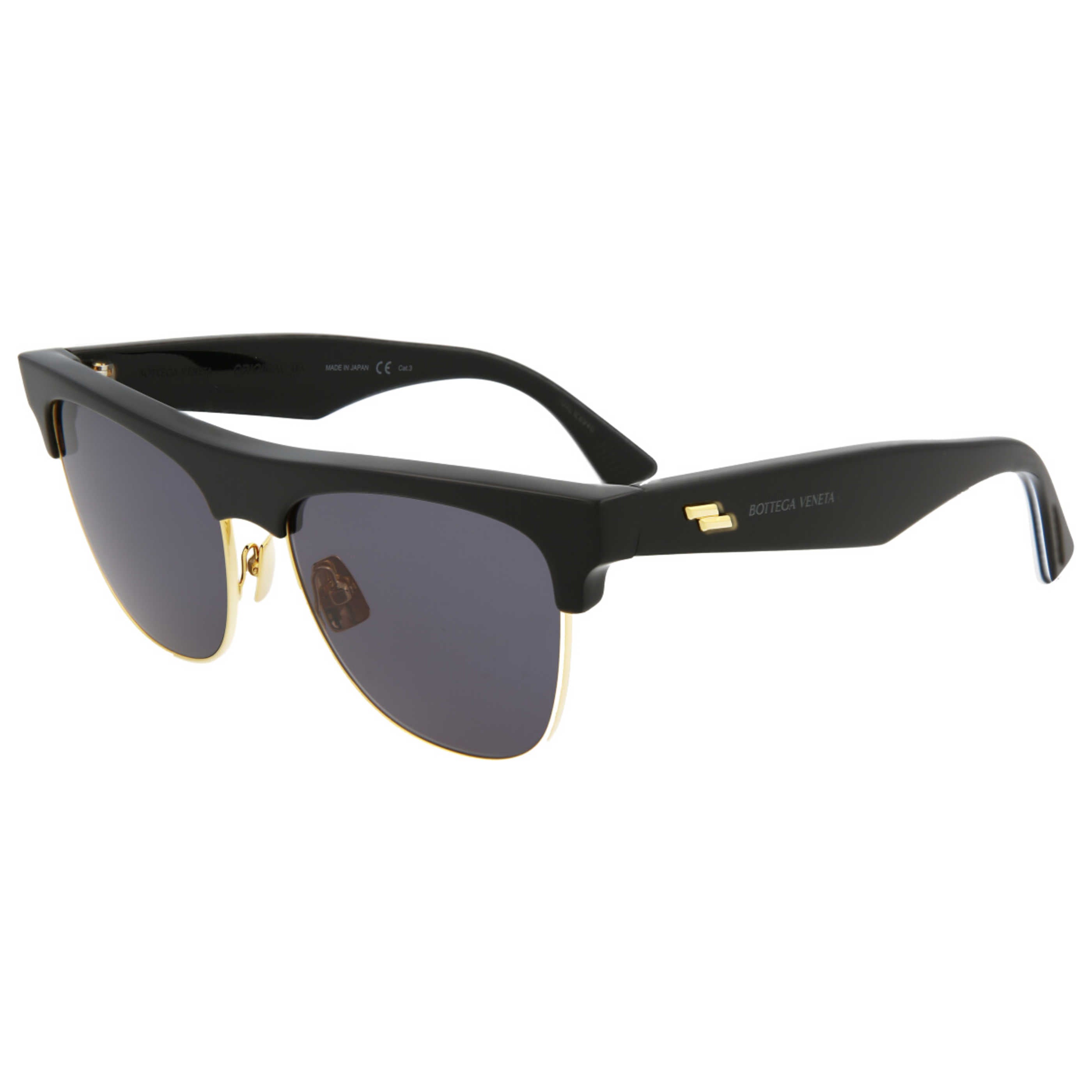 משקפי שמש Bottega Veneta דגם Fashion יוניסקס 55 מ״מ בצבע שחור