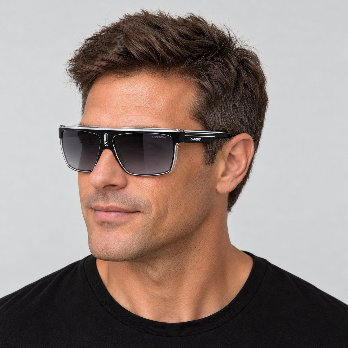 Carrera Men's 63mm Black White Sunglasses CA22N-80S-O