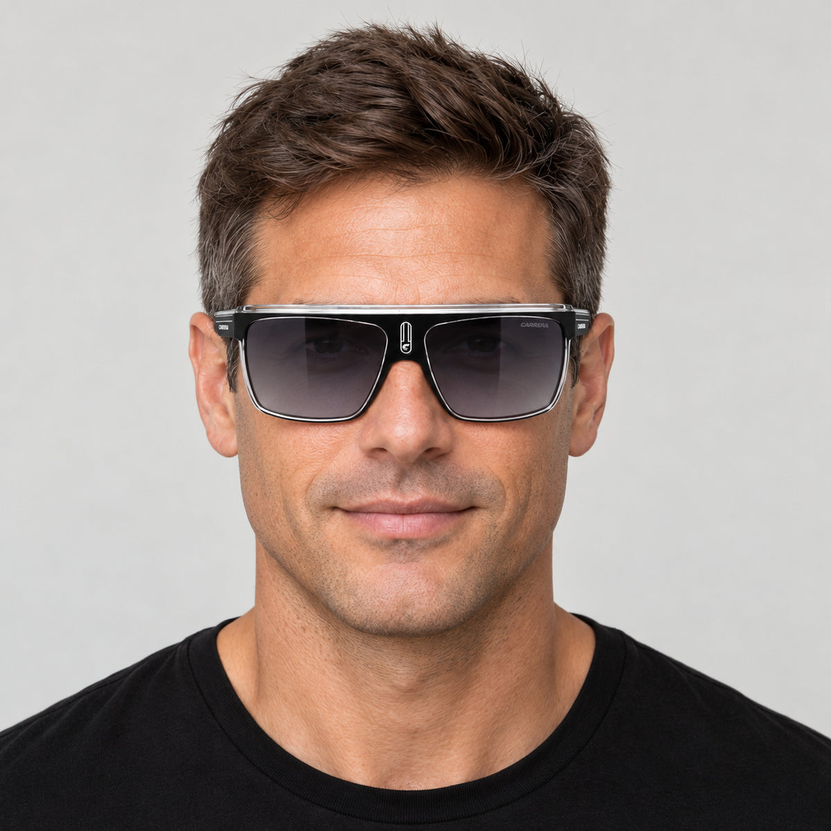Carrera Men's 63mm Black White Sunglasses CA22N-80S-O