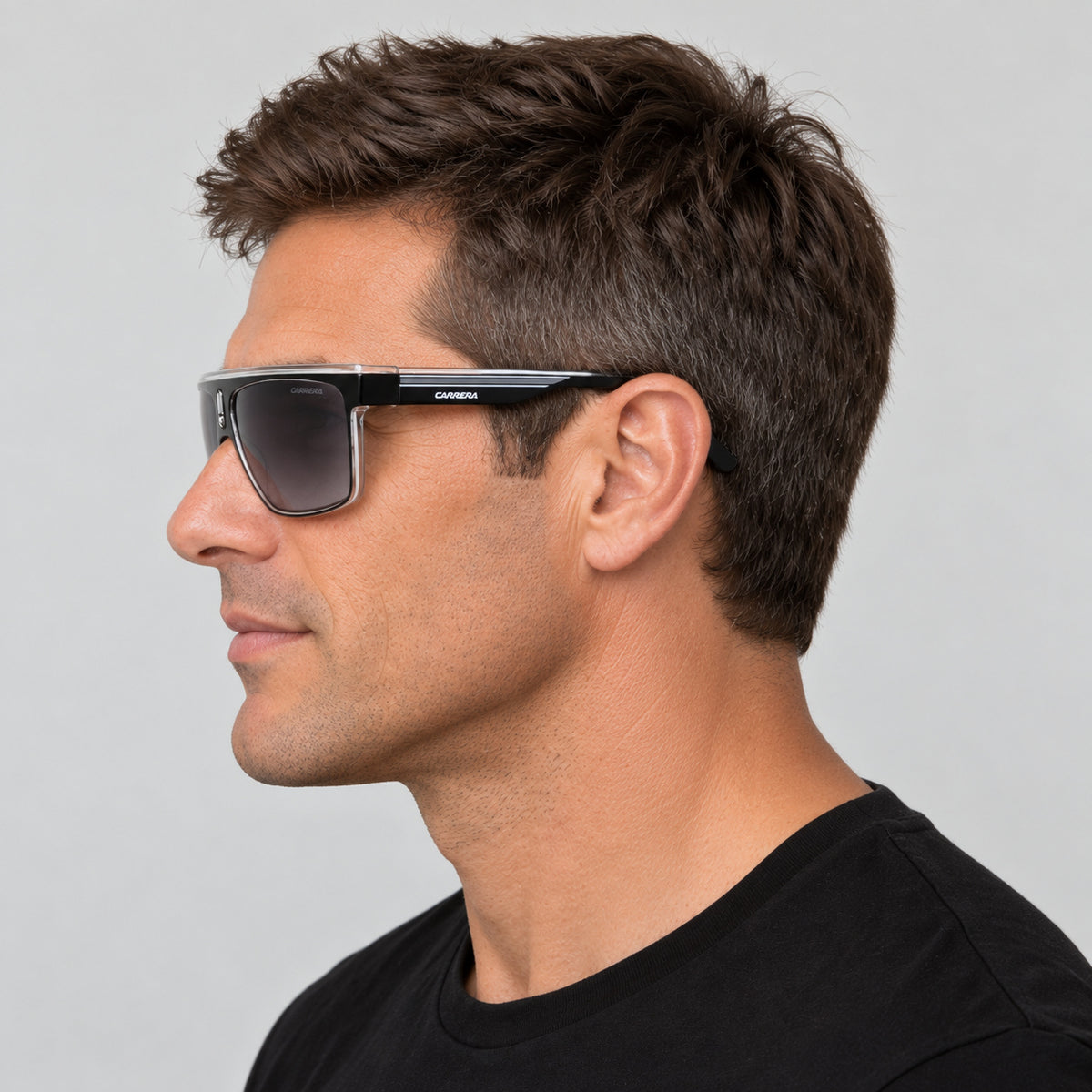 Carrera Men's 63mm Black White Sunglasses CA22N-80S-O