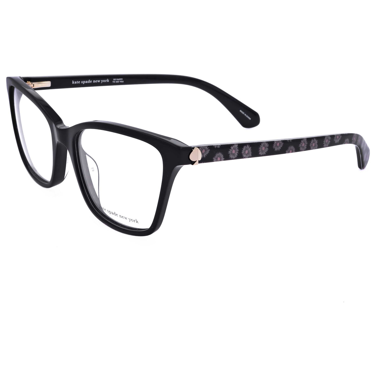 משקפי ראייה Kate Spade דגם Cailye לנשים 53 מ״מ בצבע שחור Pattern לבן