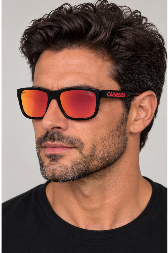 משקפי שמש Carrera דגם Carduc003 לגברים 57 מ״מ בצבע אדום שחור
