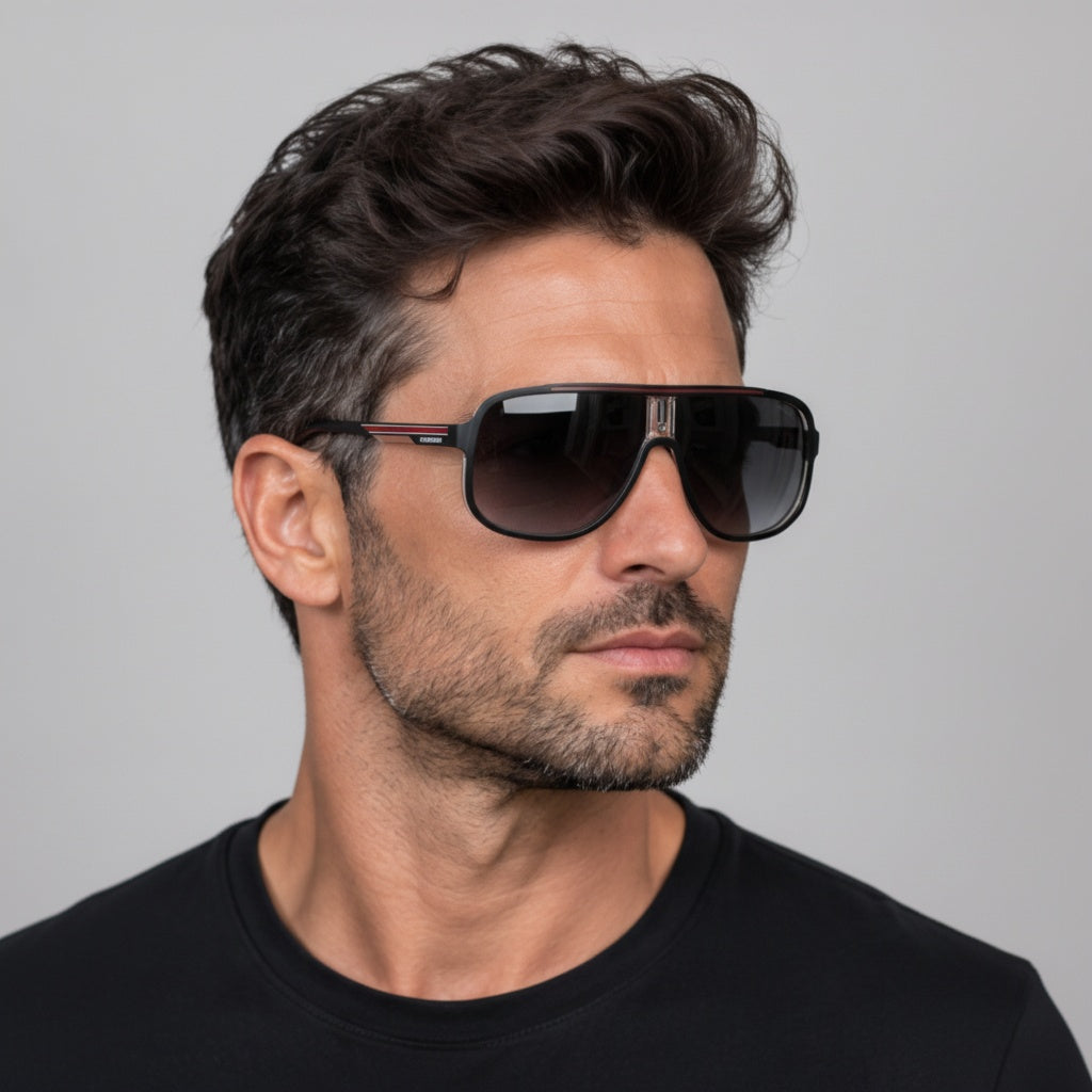משקפי שמש Carrera דגם Carrera1058 לגברים 63 מ״מ בצבע שחור אדום