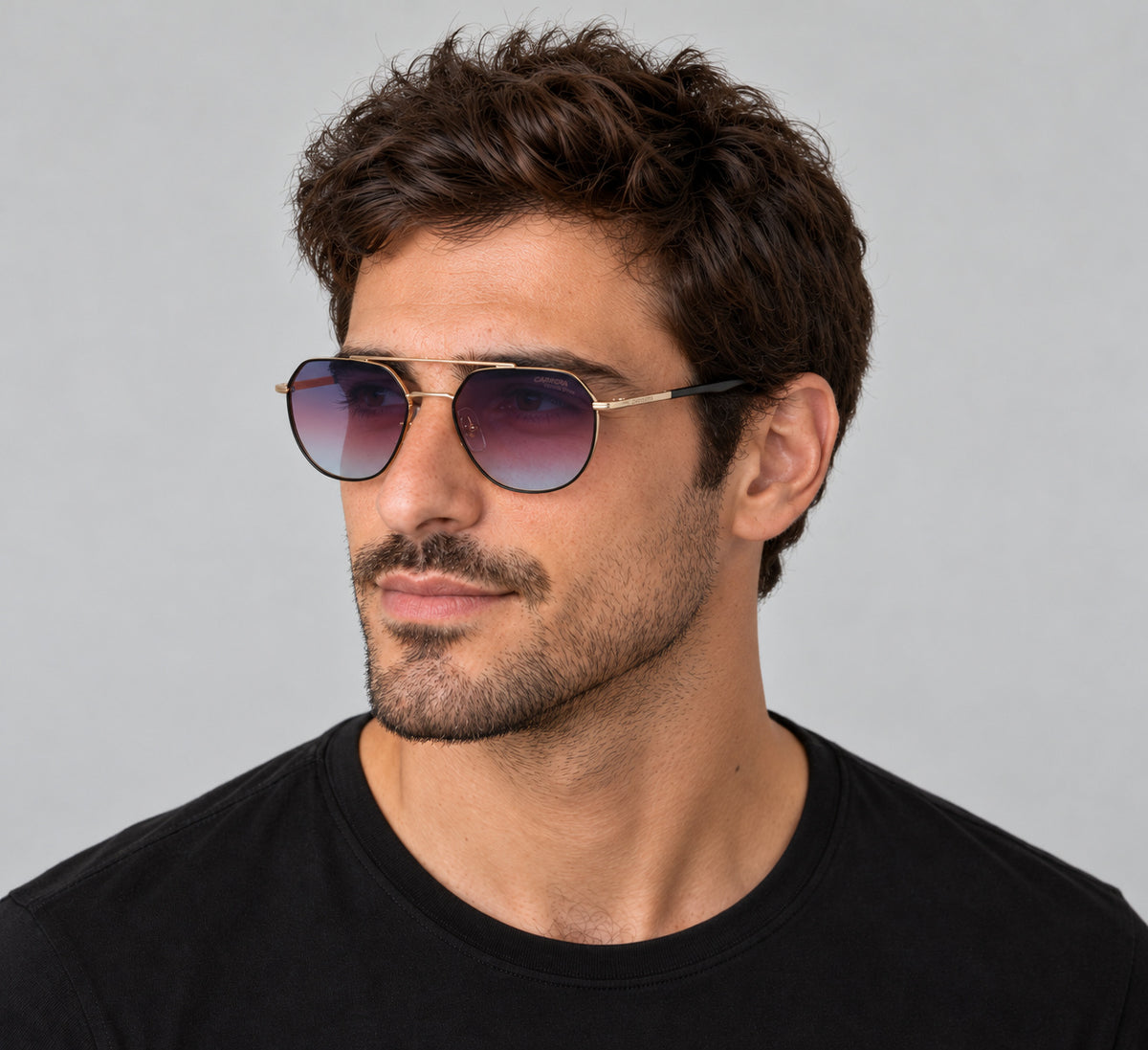 משקפי שמש Carrera דגם Carrera303 יוניסקס 53 מ״מ בצבע שחור זהב