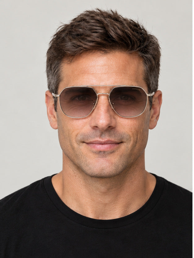 Carrera Unisex 53 mm Gold Ivory Sunglasses CARRERA303-S-VVP-53