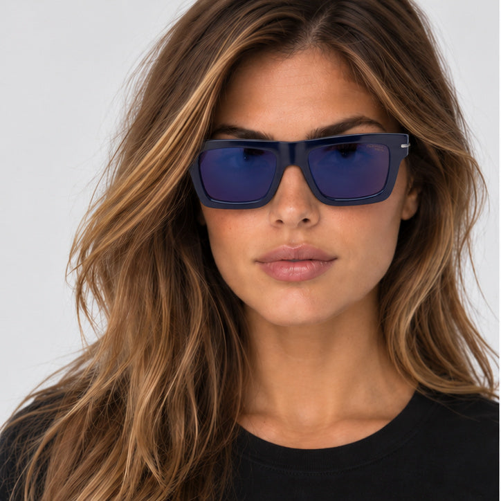 משקפי שמש Carrera דגם Carrera305 יוניסקס 54 מ״מ בצבע כחול פסים כחול