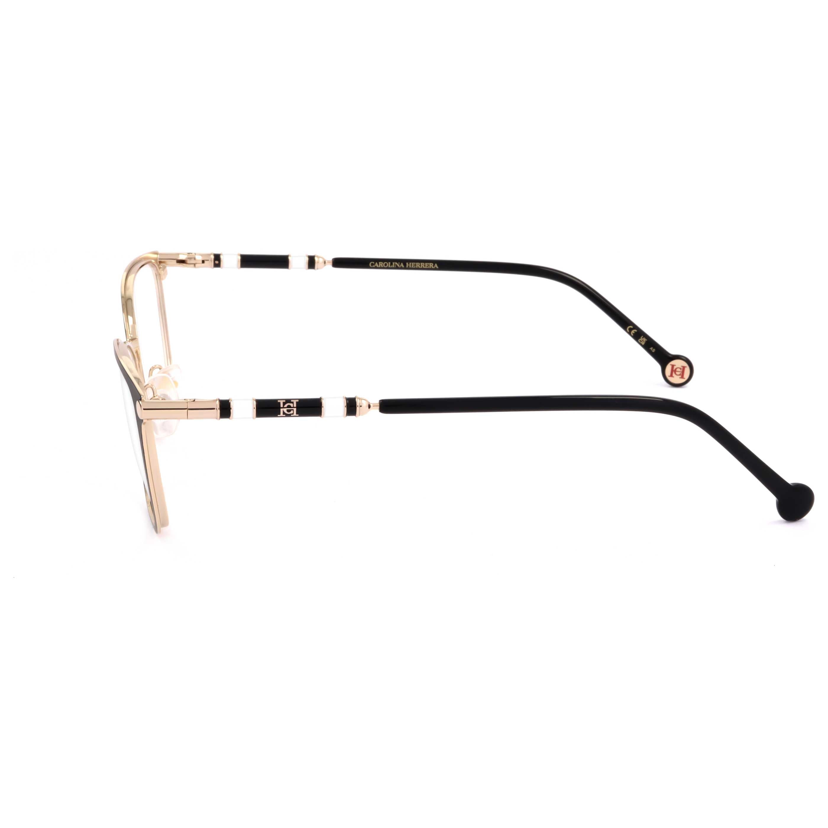 משקפי ראייה Carolina Herrera דגם Ch0031 לנשים 53 מ״מ בצבע זהב שחור