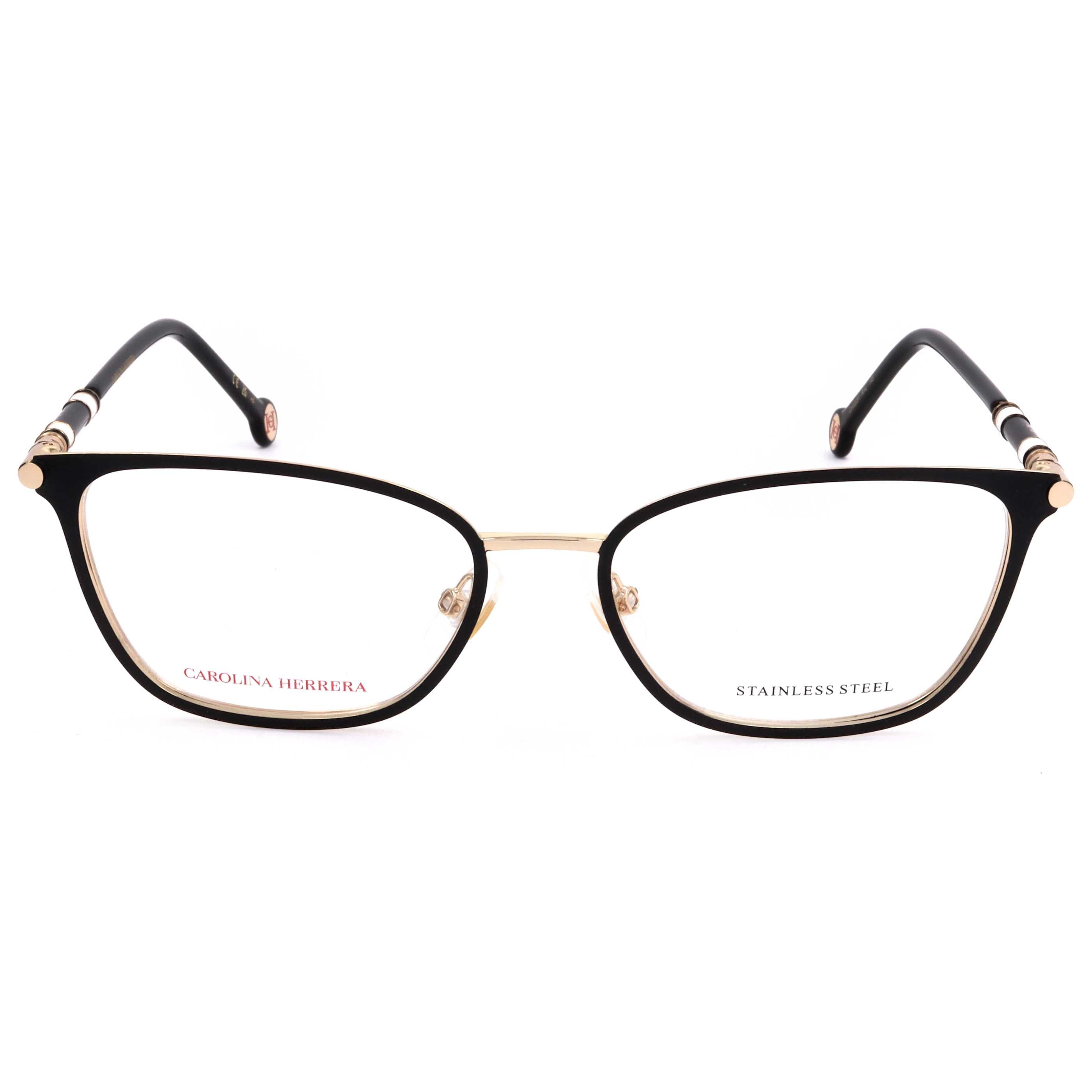 משקפי ראייה Carolina Herrera דגם Ch0031 לנשים 53 מ״מ בצבע זהב שחור