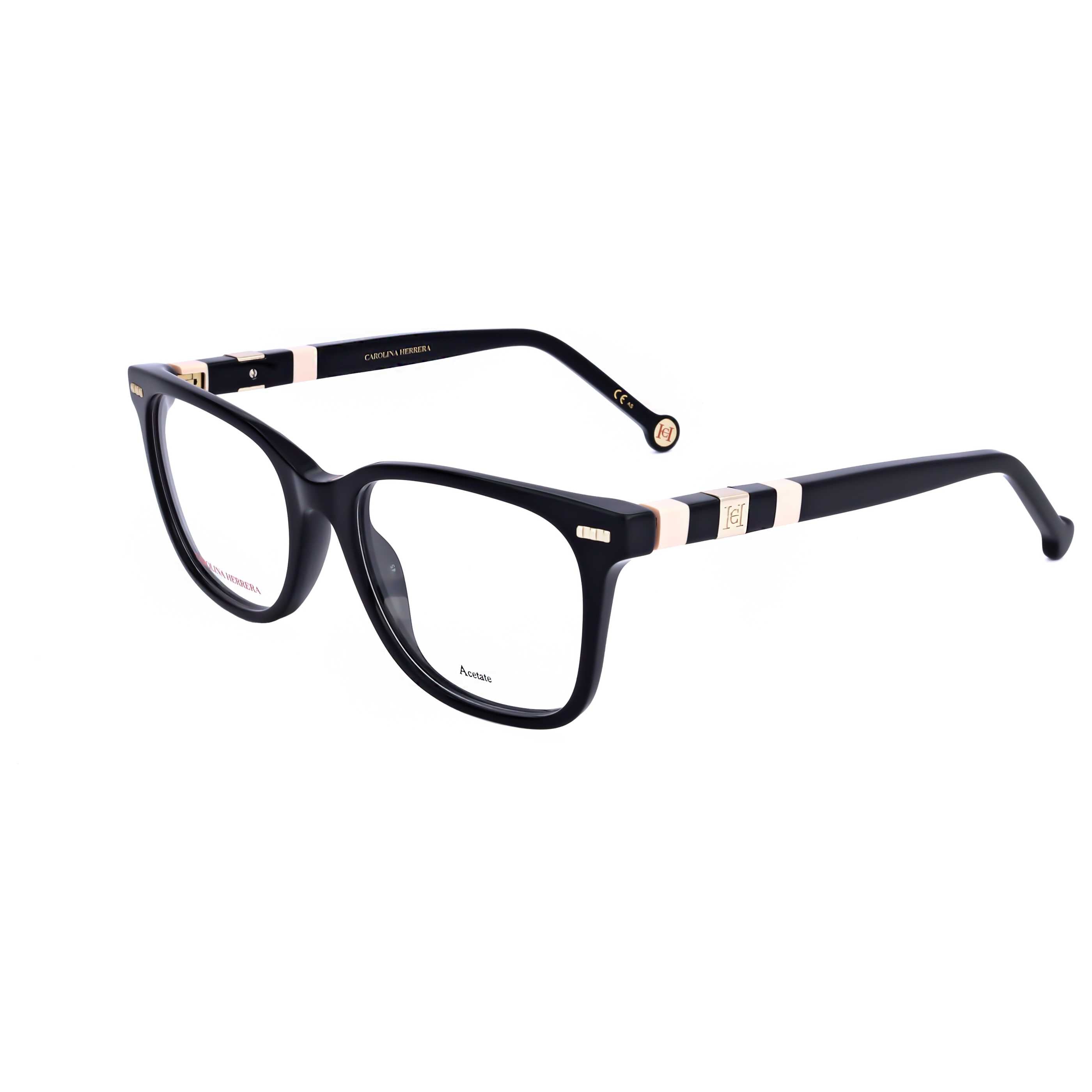 משקפי ראייה Carolina Herrera דגם Ch0047 לנשים 52 מ״מ בצבע שחור ורוד