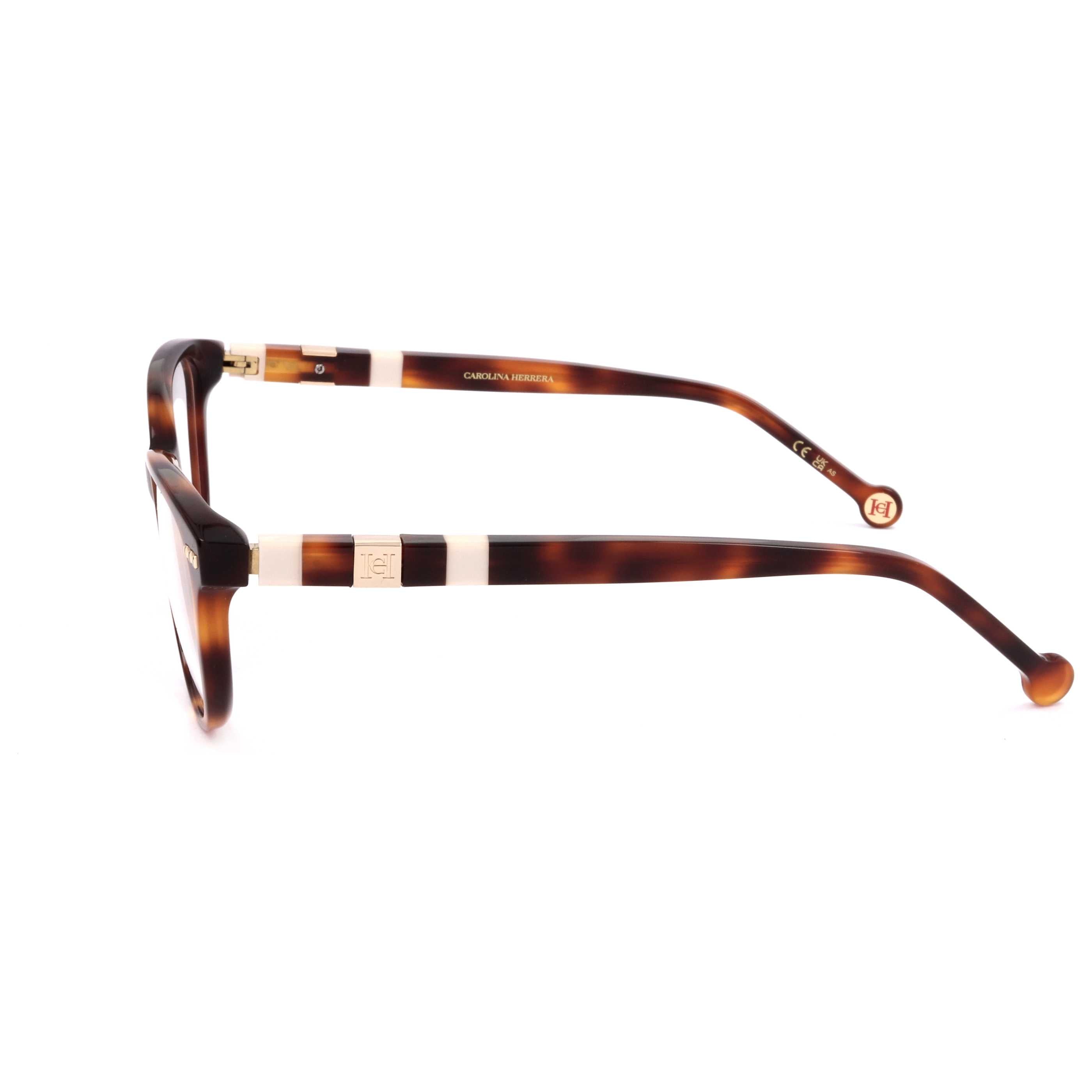 משקפי ראייה Carolina Herrera דגם Ch0048 לנשים 53 מ״מ בצבע הוואנה Ivory