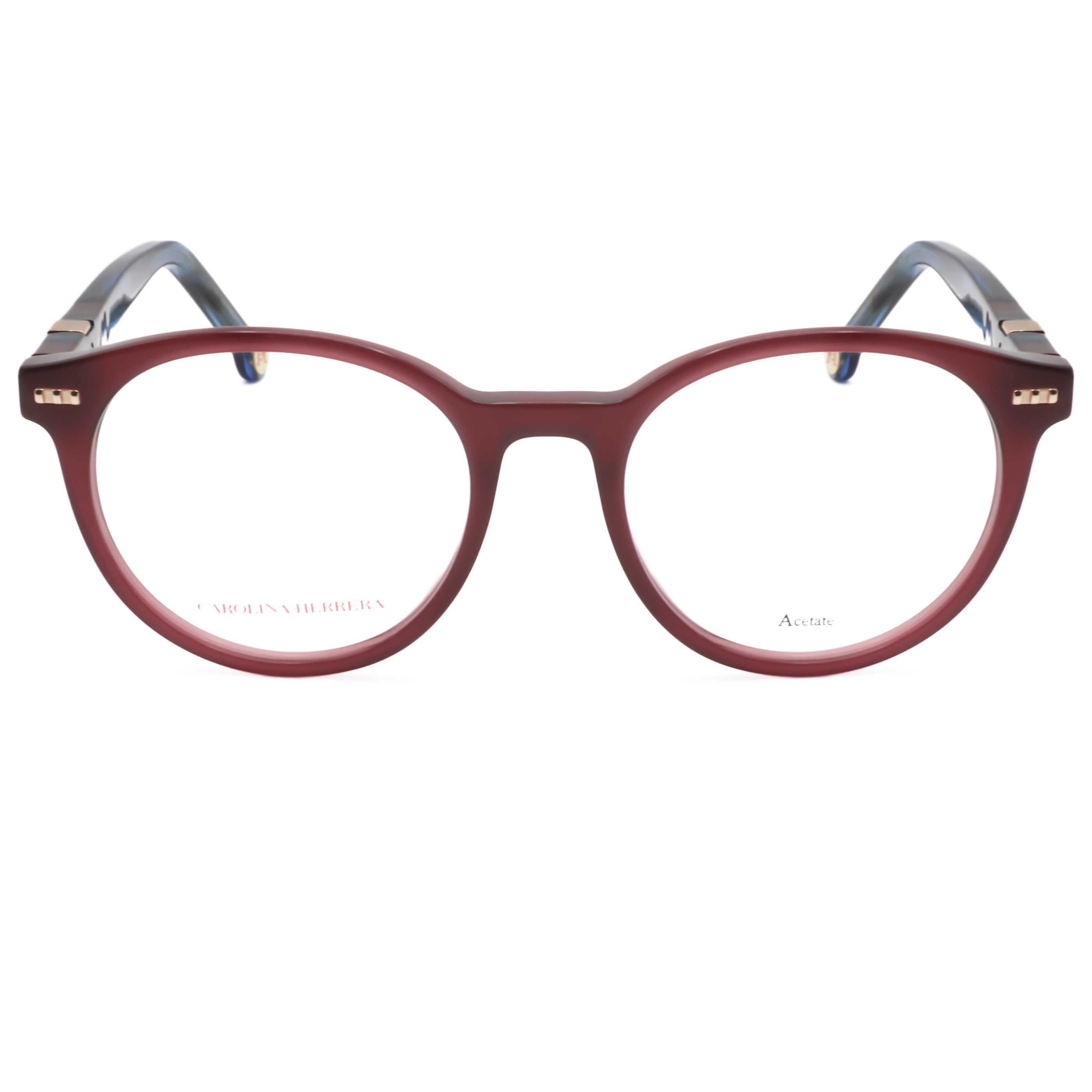 משקפי ראייה Carolina Herrera דגם Ch0049 לנשים 50 מ״מ בצבע בורדו כחול