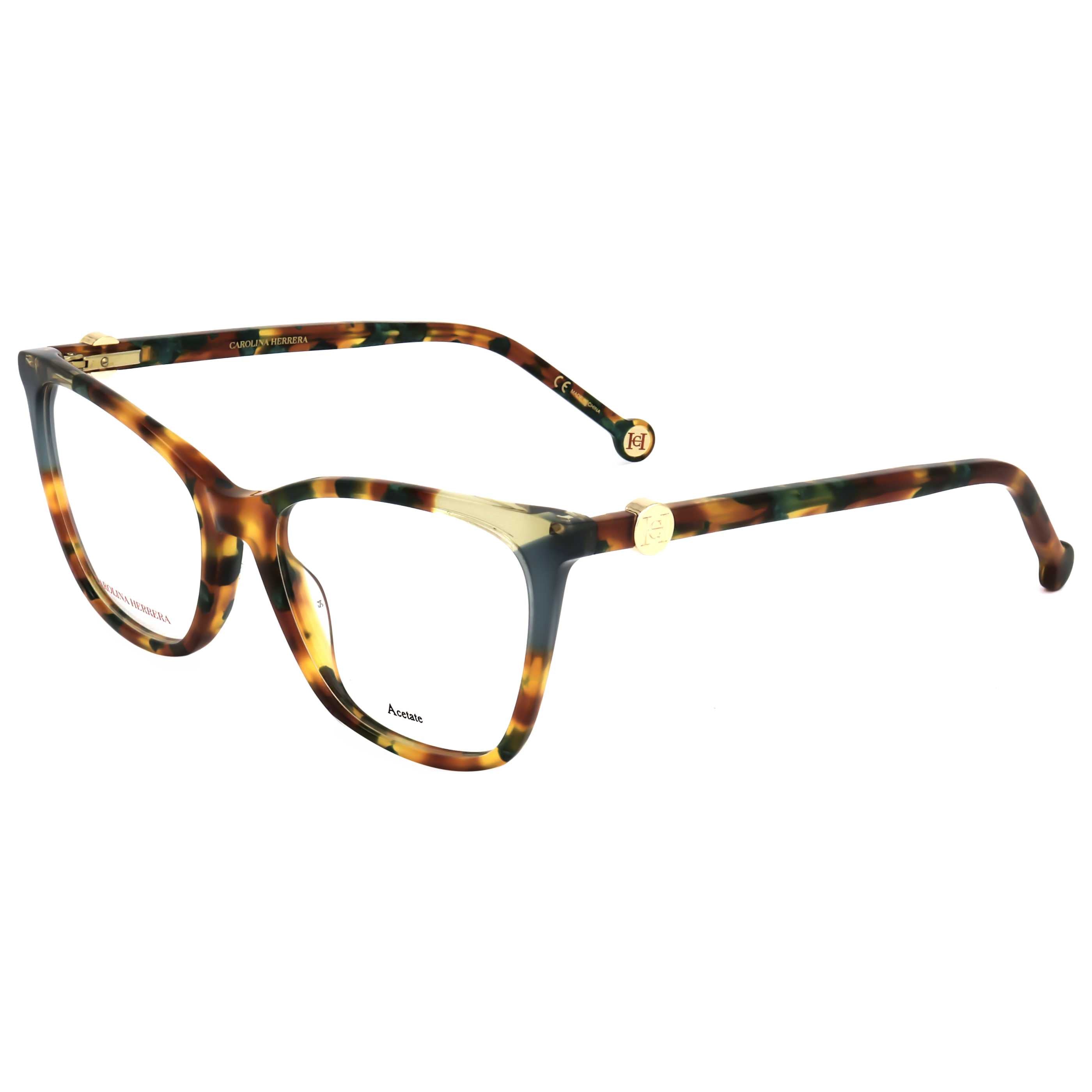 משקפי ראייה Carolina Herrera דגם Ch0057 לנשים 53 מ״מ בצבע ירוק הוואנה