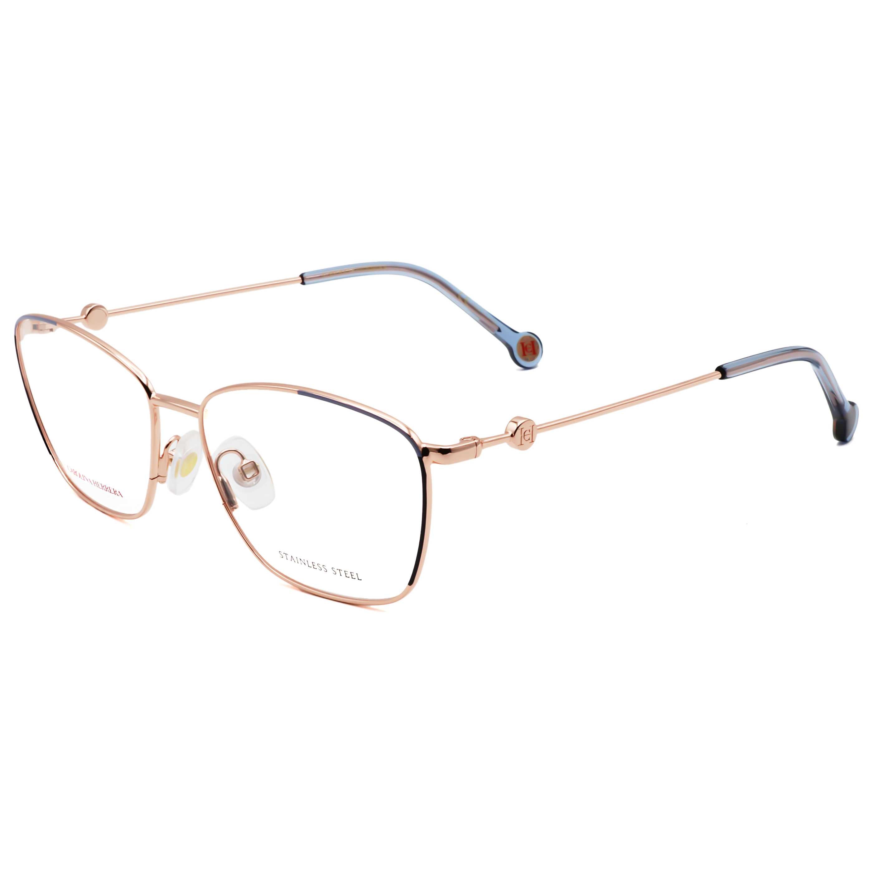 משקפי ראייה Carolina Herrera דגם Ch0060 לנשים 57 מ״מ בצבע זהב כחול