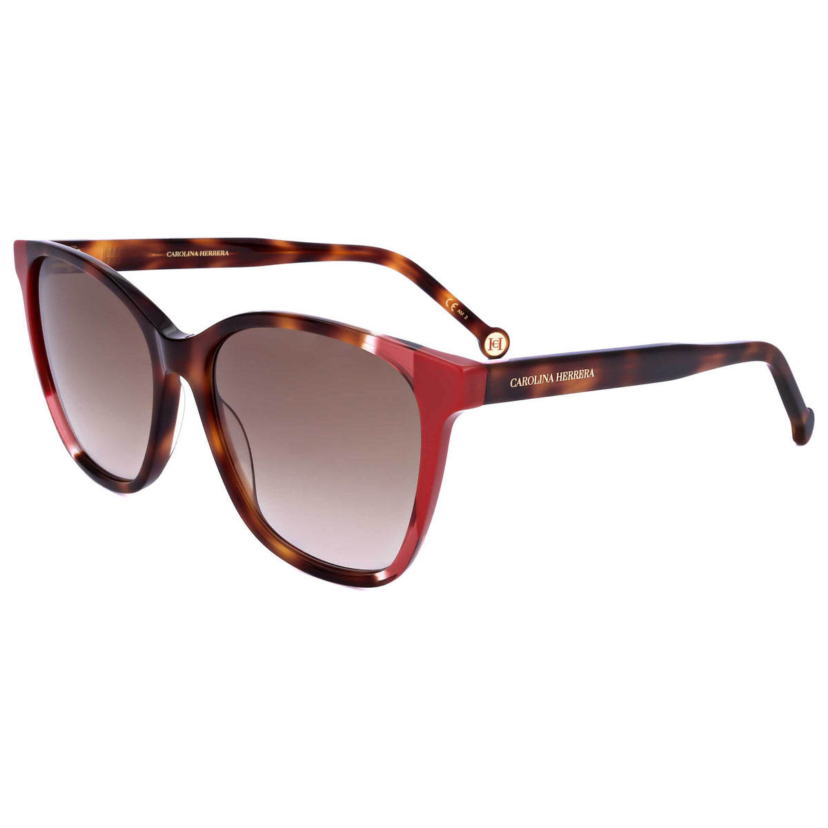 משקפי שמש Carolina Herrera דגם Ch0061 לנשים 57 מ״מ בצבע הוואנה אדום