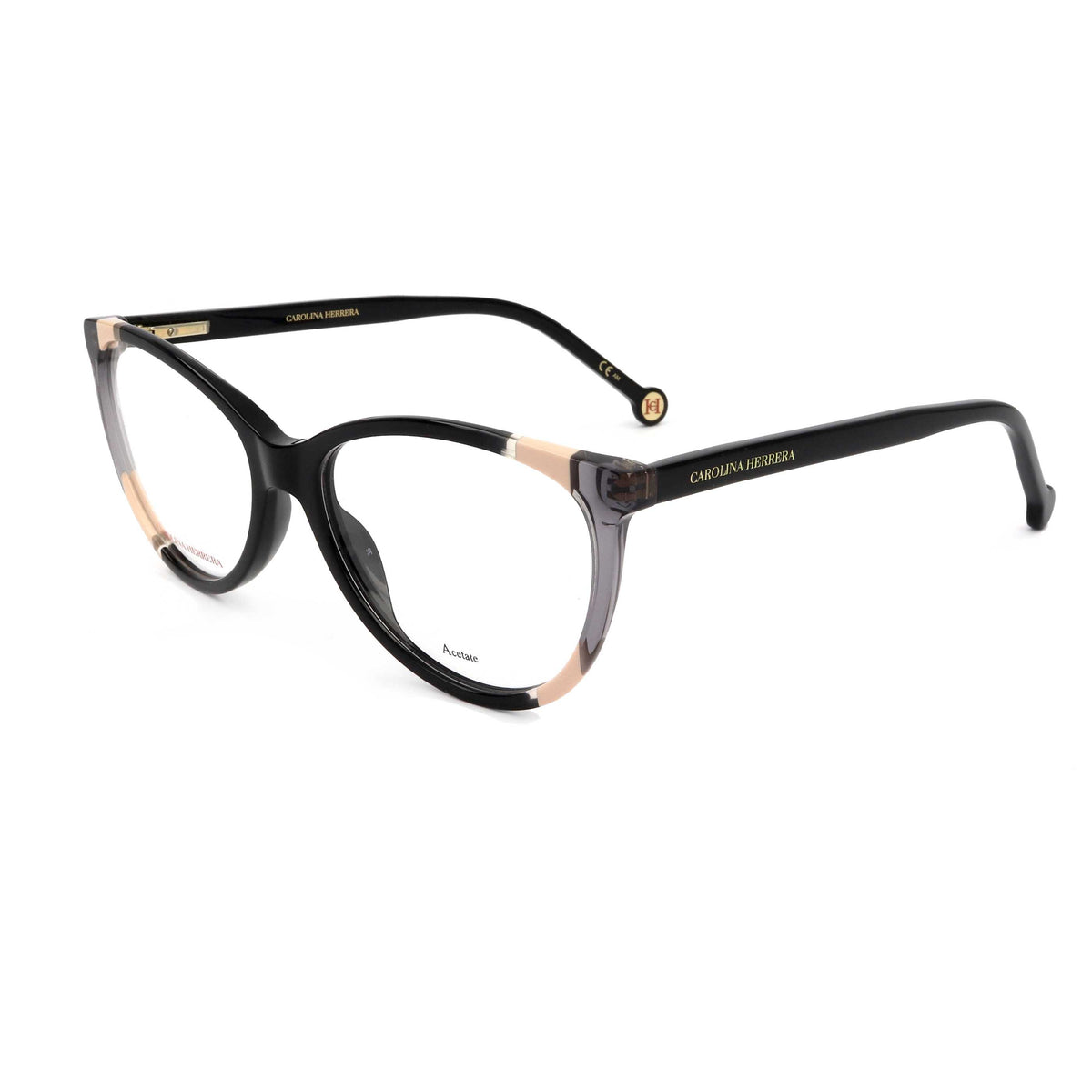 משקפי ראייה Carolina Herrera דגם Ch0064 לנשים 55 מ״מ בצבע שחור Nude
