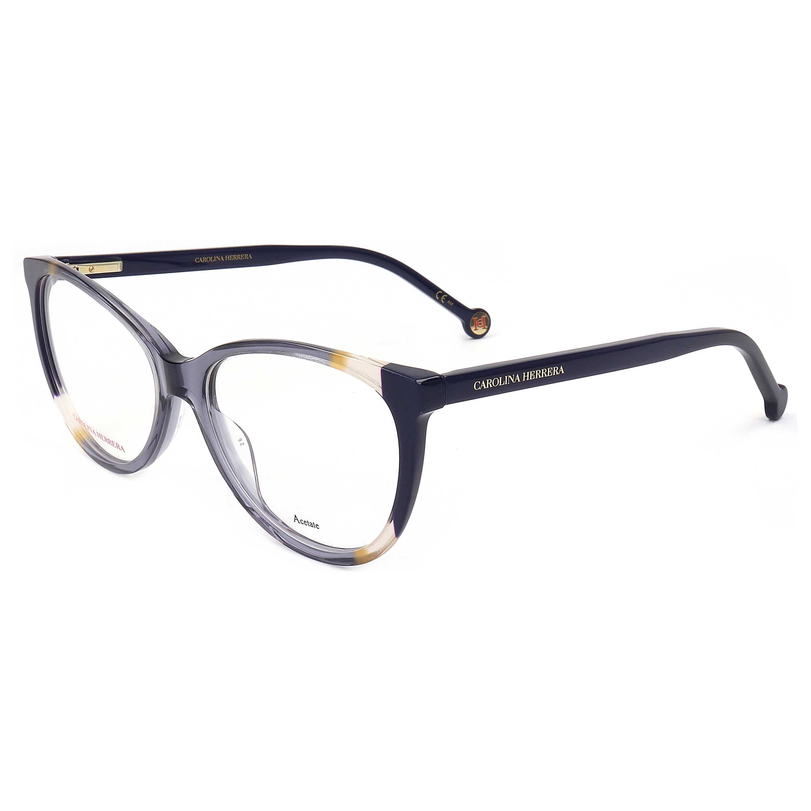 משקפי ראייה Carolina Herrera דגם Ch0064 לנשים 55 מ״מ בצבע כחול כתום
