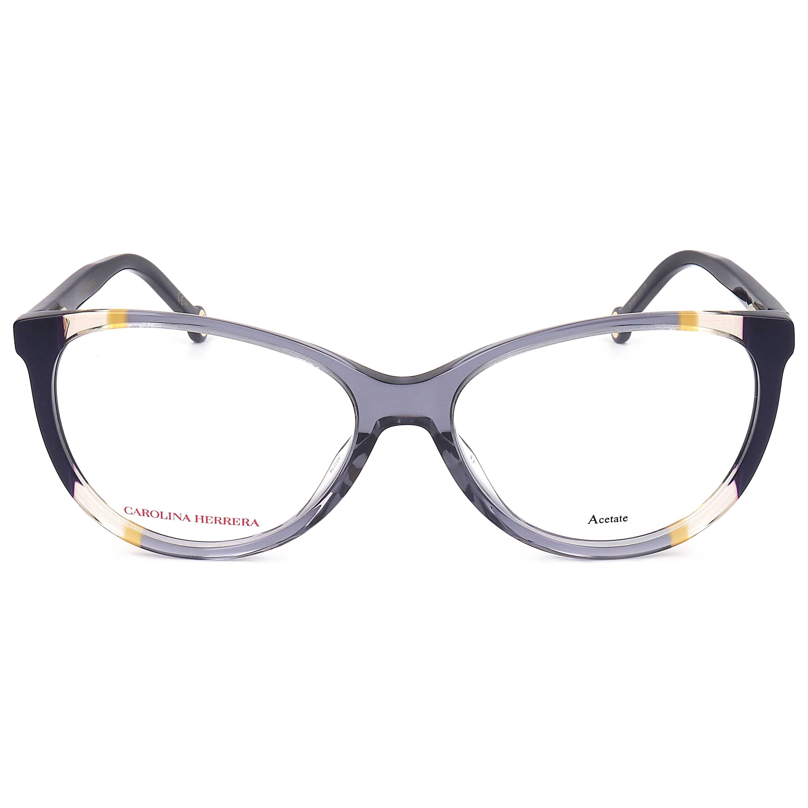 משקפי ראייה Carolina Herrera דגם Ch0064 לנשים 55 מ״מ בצבע כחול כתום