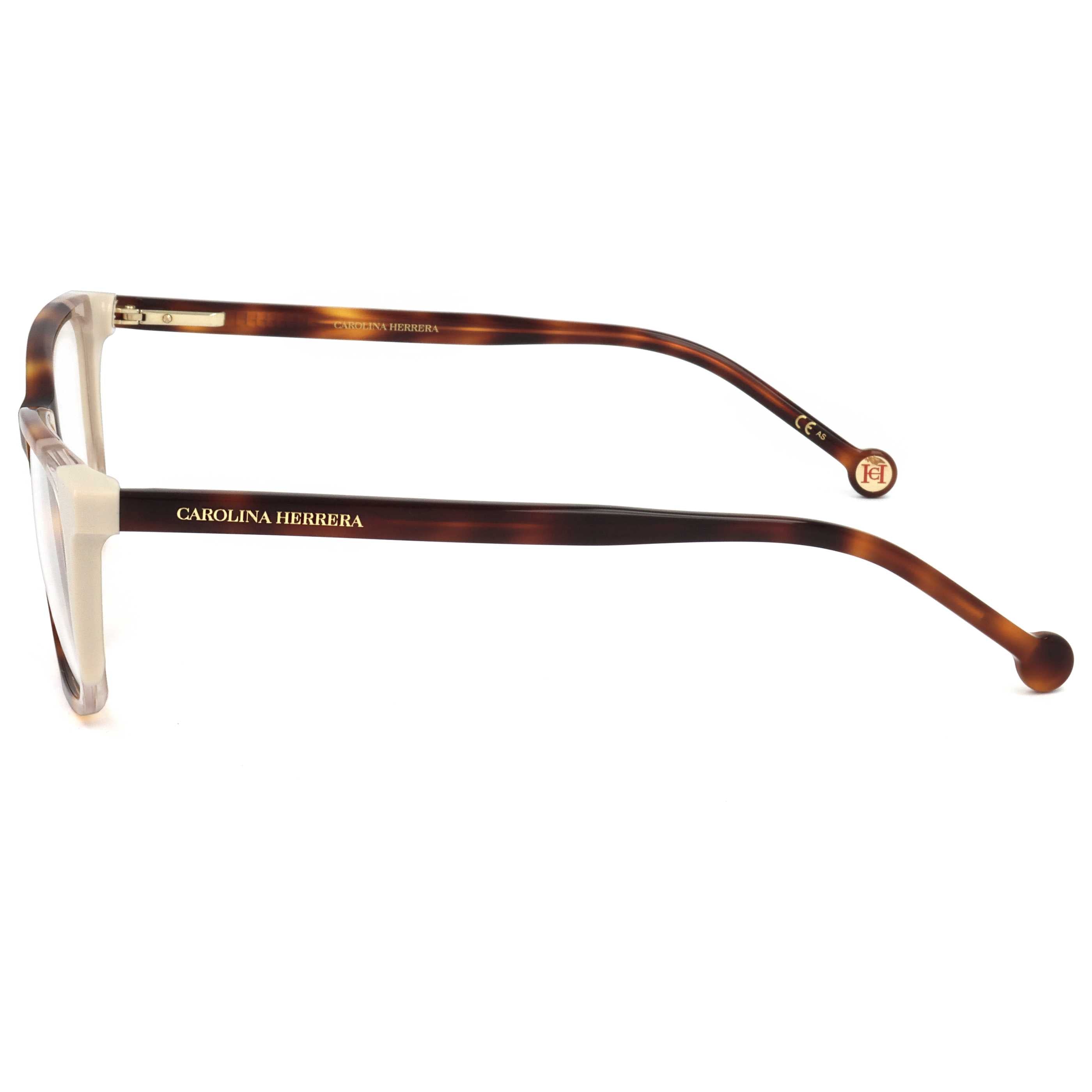 משקפי ראייה Carolina Herrera דגם Ch0066 לנשים 53 מ״מ בצבע הוואנה Ivory