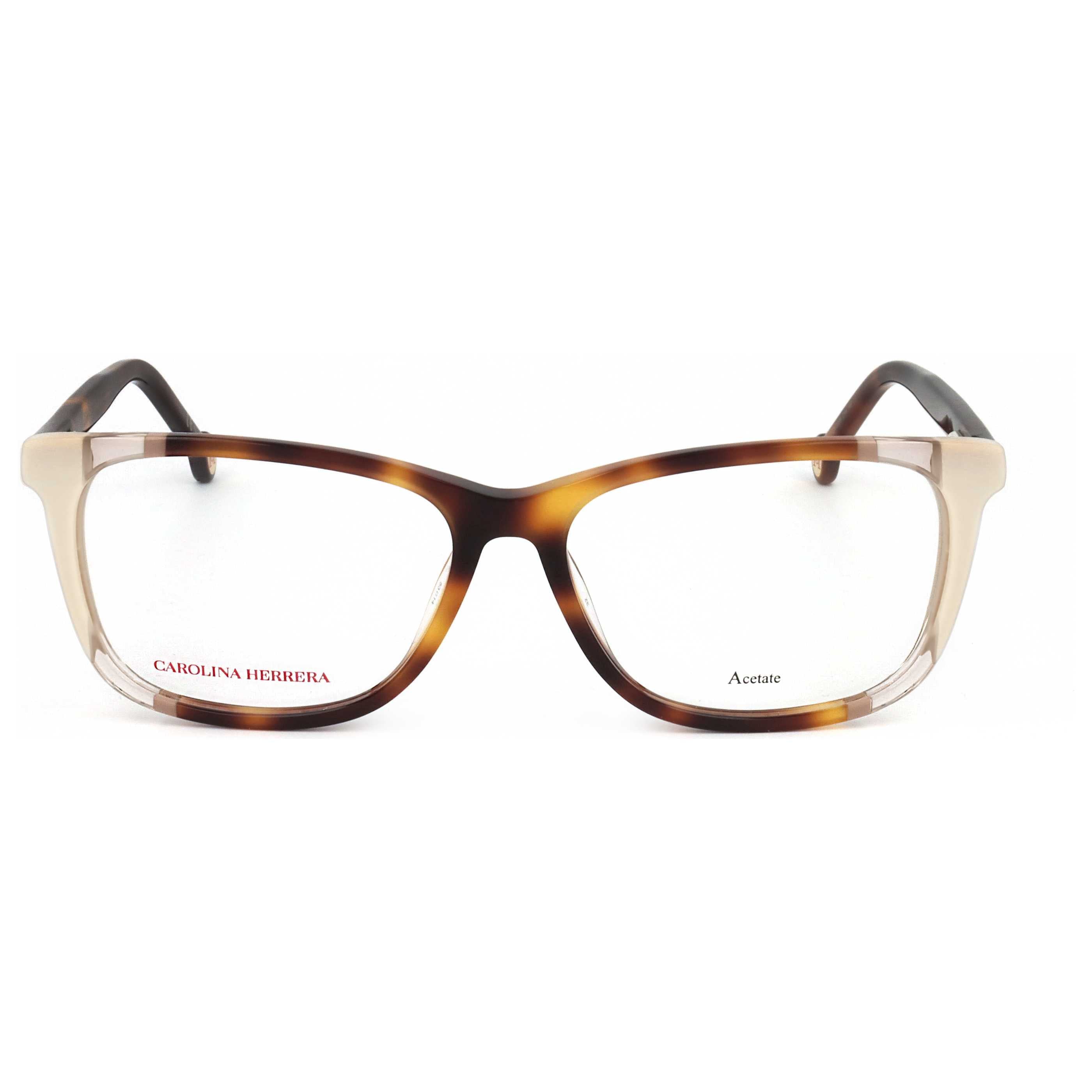 משקפי ראייה Carolina Herrera דגם Ch0066 לנשים 53 מ״מ בצבע הוואנה Ivory